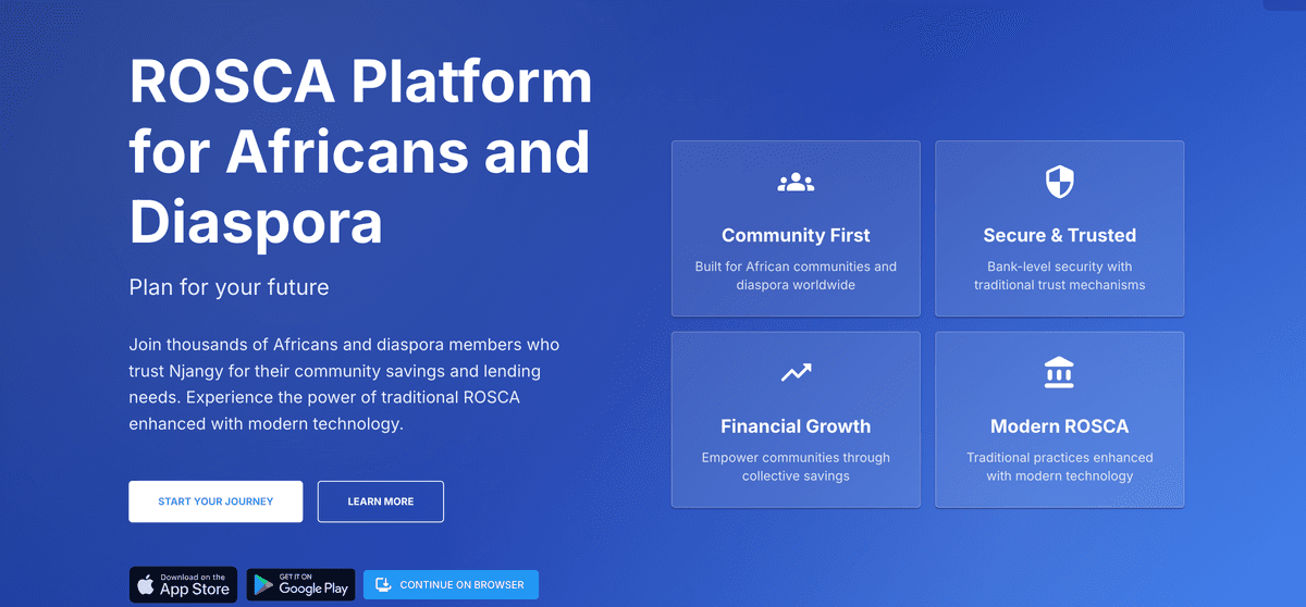 Njangy - Community Finance Platform project screenshot