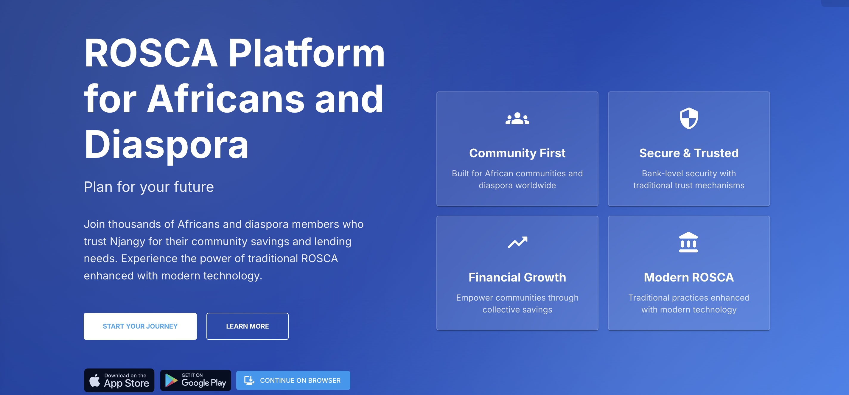 Njangy - Community Finance Platform Njangy - Community Finance Platform project screenshot